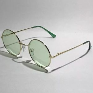 Gold & Green Circle Sunglasses